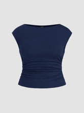 Boat Neck Ruched Tank Top Curve & Plus
