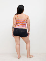 Boho Square Neck Stripe Cami Top