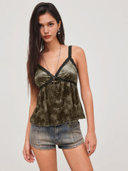 Velvet Sweetheart Aztec Lace Cami Top
