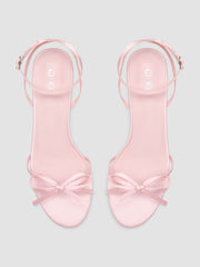 BOWKNOT SATIN KITTEN HEELS
