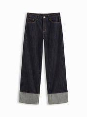 Mid-Rise Straight Leg w/ Foldover Cuff