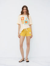 Cotton-blend Fruit Graphic Oversized Tee