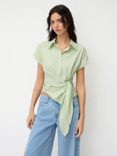 100% Cotton Polo Draped Shirt