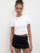 Cotton-blend Round Neckline Short Sleeve Tee