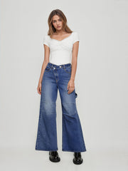 Cider Denim Low Rise Solid Pocket Jeans
