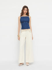 Denim Backless Cami Top