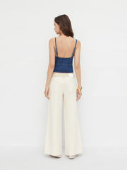 Denim Backless Cami Top