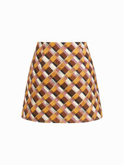 Tartan Mid Rise Mini Skirt