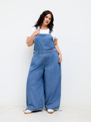 Denim Drawstring Jumpsuit Curve & Plus