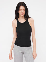 Built-in Bra Round Neckline Top