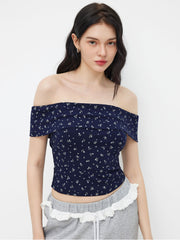 Ditsy Floral Off-shoulder Top