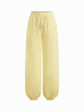 Miss Lazy Terry Mid Rise Lace Drawstring Jogger Sweatpants