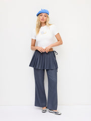 Cotton-blend Round Neckline Snail Graphic Short Sleeve Tee