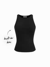 Built-in Bra Round Neckline Top