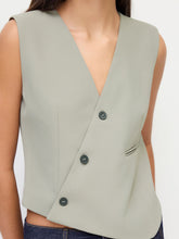V-Neck Asymmetrical Belted Waistcoat