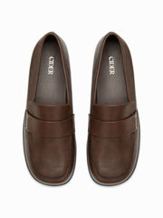 ROUND TOE FLAT LOAFERS