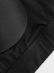 U-neckline Solid Active Bra With Removable Padding