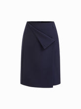 Mid Rise Wrap Button Midi Pencil Skirt
