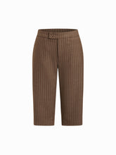 Striped Low Rise Capri Pants