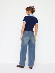 Cider Denim Mid Rise Barrel-leg Jeans