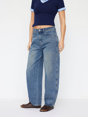 Cider Denim Mid Rise Barrel-leg Jeans