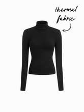 Thermal Cotton-blend Turtleneck Long Sleeve Tee