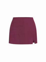 Mid Rise Split Mini Skirt Curve & Plus