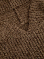 Knit Long Sleeve Oversized Hoodie