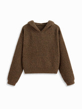 Knit Long Sleeve Oversized Hoodie