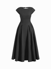 Boat Neck Cut Out Backless Ruffle Maxi Dress