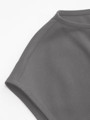 Boat Neck Stripe Knotted Oversized Top