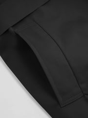 Collar Double Breasted Oversized Trench Coat With Belt