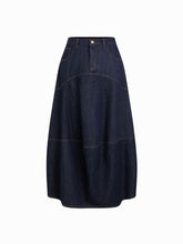 Cider Denim Low Rise Button Maxi Skirt