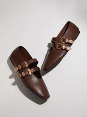 DOUBLE STRAP & BUCKLE FLATS