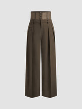 Corseted Waist Pleated Trousers