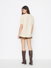 100% Cotton Round Neckline Butterfly Graphic Oversized Tee