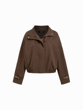 Cotton High Neck Zip Through Windbreaker
