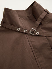 Cotton High Neck Zip Through Windbreaker