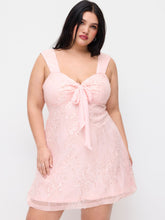 Sequins Sweetheart Bowknot Cami Mini Dress Curve & Plus