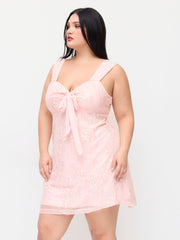 Sequins Sweetheart Bowknot Cami Mini Dress Curve & Plus