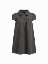 Peter Pan Collar Houndstooth Button Mini Dress