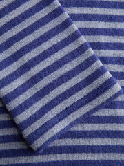 Brushed Fabric Hooded Striped Sweatshirt