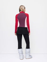 Two-piece Thermal Cotton-blend Mid Rise knotted Leggings Trouser-Skirt
