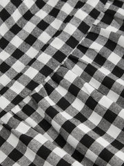 Cotton Mid Rise Plaid Bowknot Ruched Maxi Skirt Curve & Plus