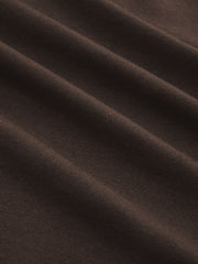 Asymmetrical Neck Long Sleeve Metal Detail Top