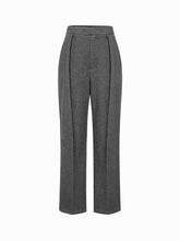 Wool-look Mid Rise Tapered Trousers