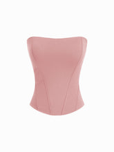 Bandeau Curve Hem Zip Through Tummy Control Corset Shapewear