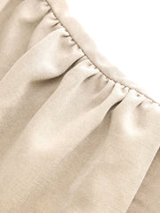 Collar Wrap Ruched Bowknot Long Sleeve Blouse