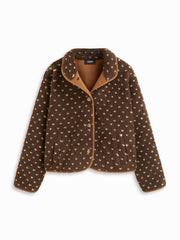 Plaid Teddy Fleece Jacket