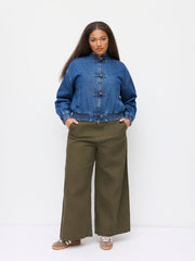 Cider Denim Low Rise Wide Leg Jeans Curve & Plus